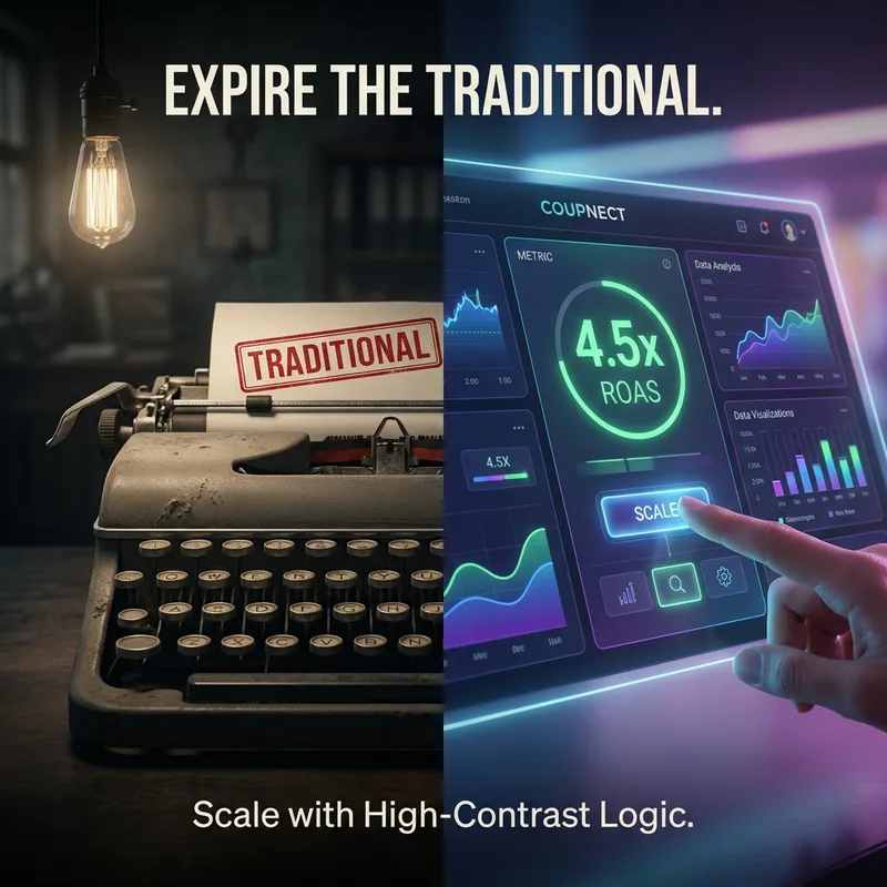 Expire the traditional — scale with high-contrast logic ad creative