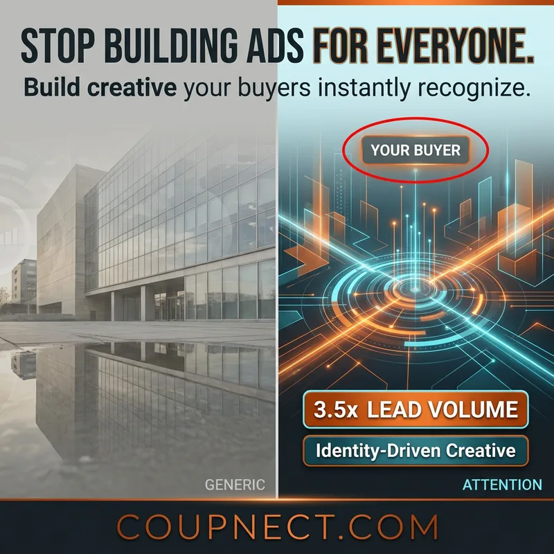 Identity-driven static ad creative that stops building ads for everyone and speaks directly to your buyer for higher lead volume