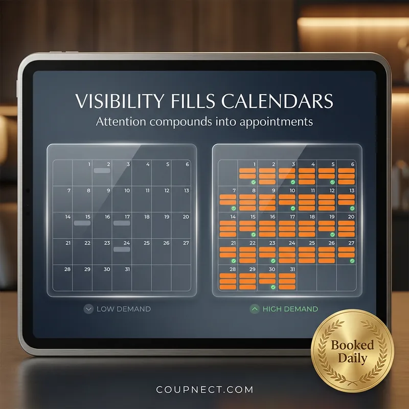Appointment-booking calendar comparison static ad creative for B2B lead generation
